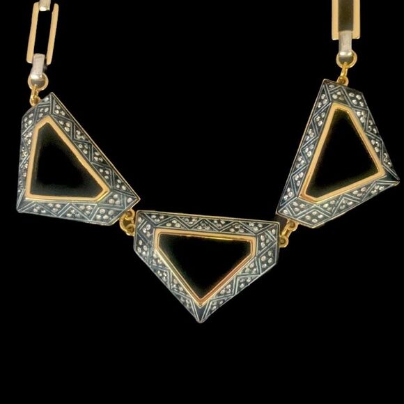 Lulu Frost Mod Mode Midi Necklace – Rare Collector Piece, Art Deco Style, New - Picture 9 of 9